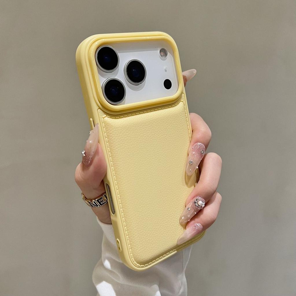 Luxury Drum Cortex Plain Phone Case For iPhone 11 12 13 14 15 16 17 Pro Max Plus 17 Air Shockproof Bumper Cases Cover