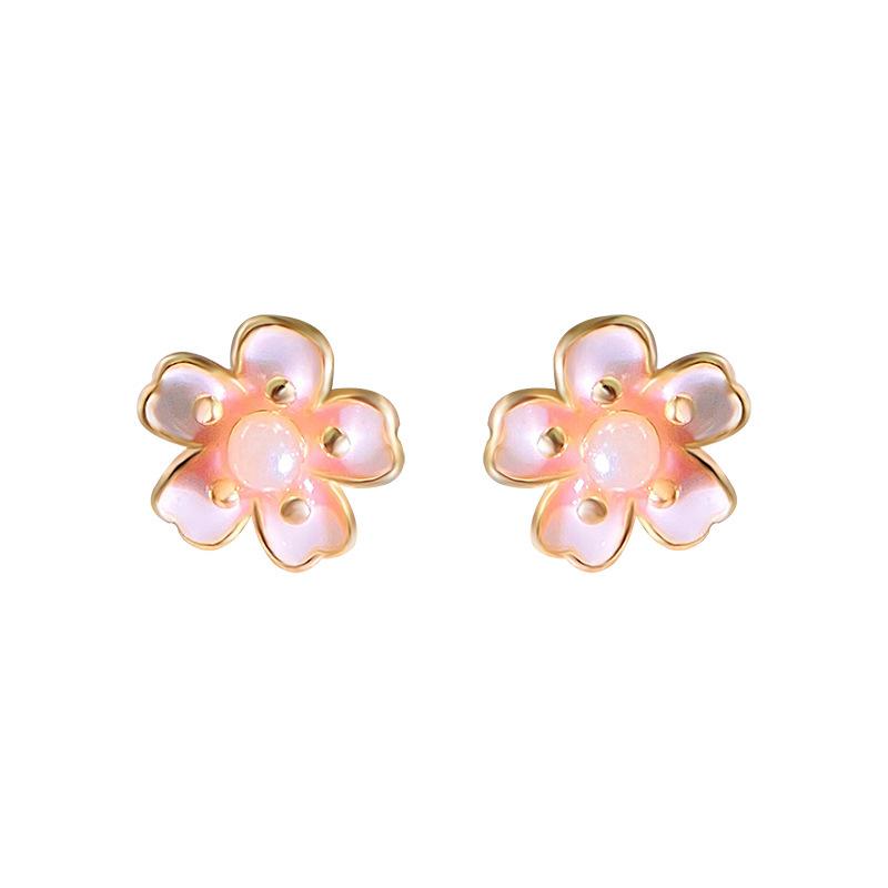 

Серьги с жемчугом «Лесной цветок» для женщин, милые маленькие свежие серьги в стиле феи