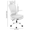 Mesh Ergonomic Office Computer Desk Chair Flip-up Arms Adjustable Headrests Comfortable Lumbar Support For Home Office Chair