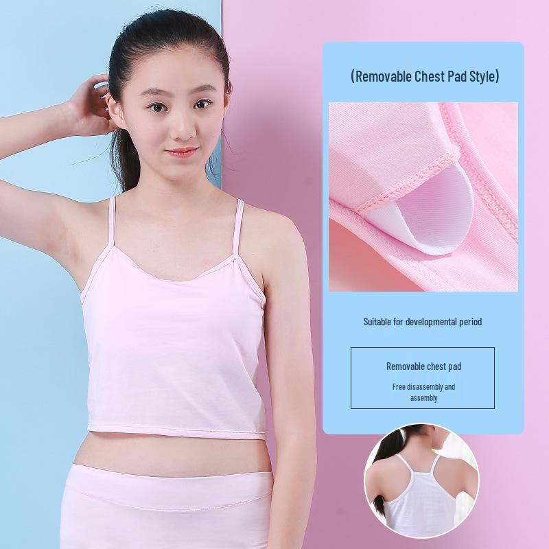 

Girls Cotton Padded Vest with Wide Straps - Solid Color Base Layer, Ages 8-18 L (150-160 cm/76-105 kg)