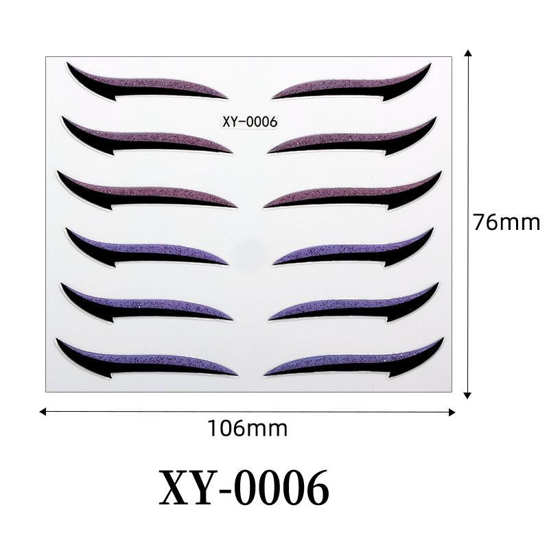 European Waterproof Self-Adhesive Eye Shadow & Eyeliner Stickers for Party & Stage Makeup