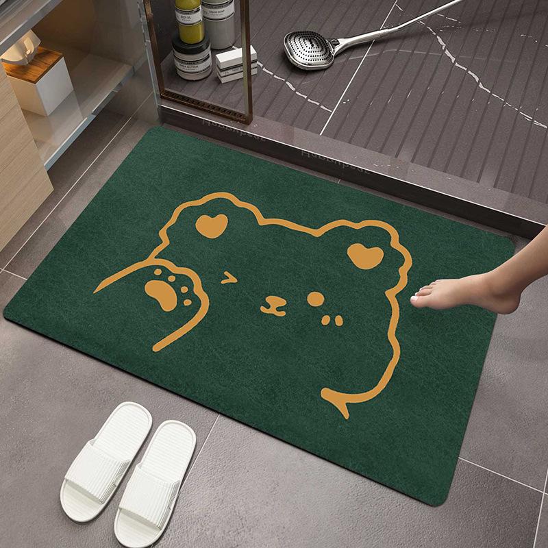 Diatom Mud Mat Cushioned Bathroom Bathroom Door Moisture-wicking Non-slip Mat Home Entry Mat Toilet Pedal Mat Durable