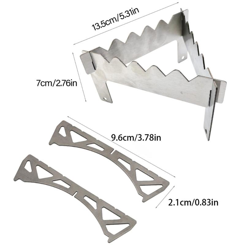 Portables Stainless Steel Stove Stand Camp Alcohols Stove Crosses Stand for Outdoor Cooking