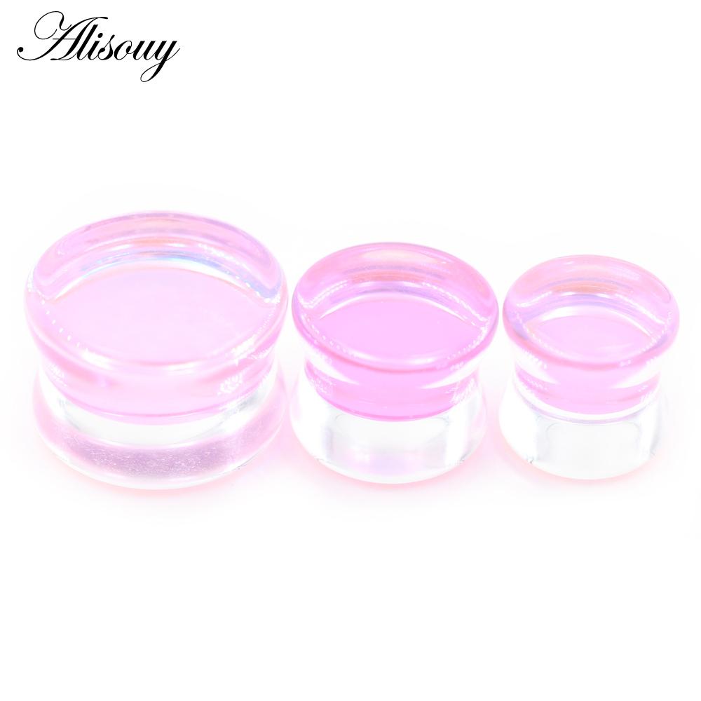 

Alisouy, 1 шт., 6 мм-30 мм, круглые стеклянные затычки для ушей для женщин и мужчин, туннели, манометры, расширитель-расширитель, серьги, пирсинг, украшения для тела 10mm розовый