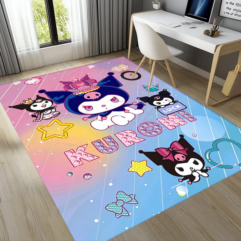 home decor Kuromi Pattern Printed Rug suitable for living room game room computer room bedroom carpet Halloween gift