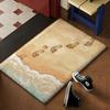 Beach Sand Floor Mat Soft Flannel Rug Non-Slip Absorbent Mat For Bathroom Bedroom Home Decor