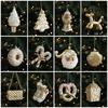 Tree Christmas Decorations Acrylic Shinny Snowflower Christmas Hanging Ornaments Navidad New Year Crystal Xmas Tree Decorations