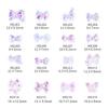 50pcs Transparent Bow Nail Art Parts Charms Bulk Shiny Mini Resin Ribbon Nail Rhinestones DIY Summer Nail Art Decor Accessories