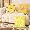 Yellow Printed Cushion Cover Soft Plush Throw Pillow Cover  DoubleSided Decorative Cushion Case  Sofa Bedroom Home Decor