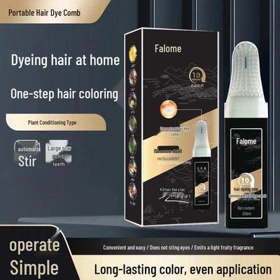 Qiaoneng Natural Black Hair Dye Cream - Smart Gray Coverage for Home Use