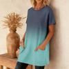 Top casual da donna alla moda a maniche corte con stampa floreale