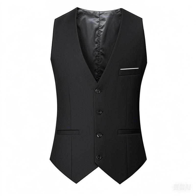 Men's Slim Fit Vest Gray Cotton