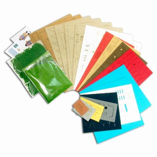 Sankei Miniature Art Kit Studio Ghibli Series Porco Rosso Hotel Adriano Scale Paper Craft 1/300 MK07-15