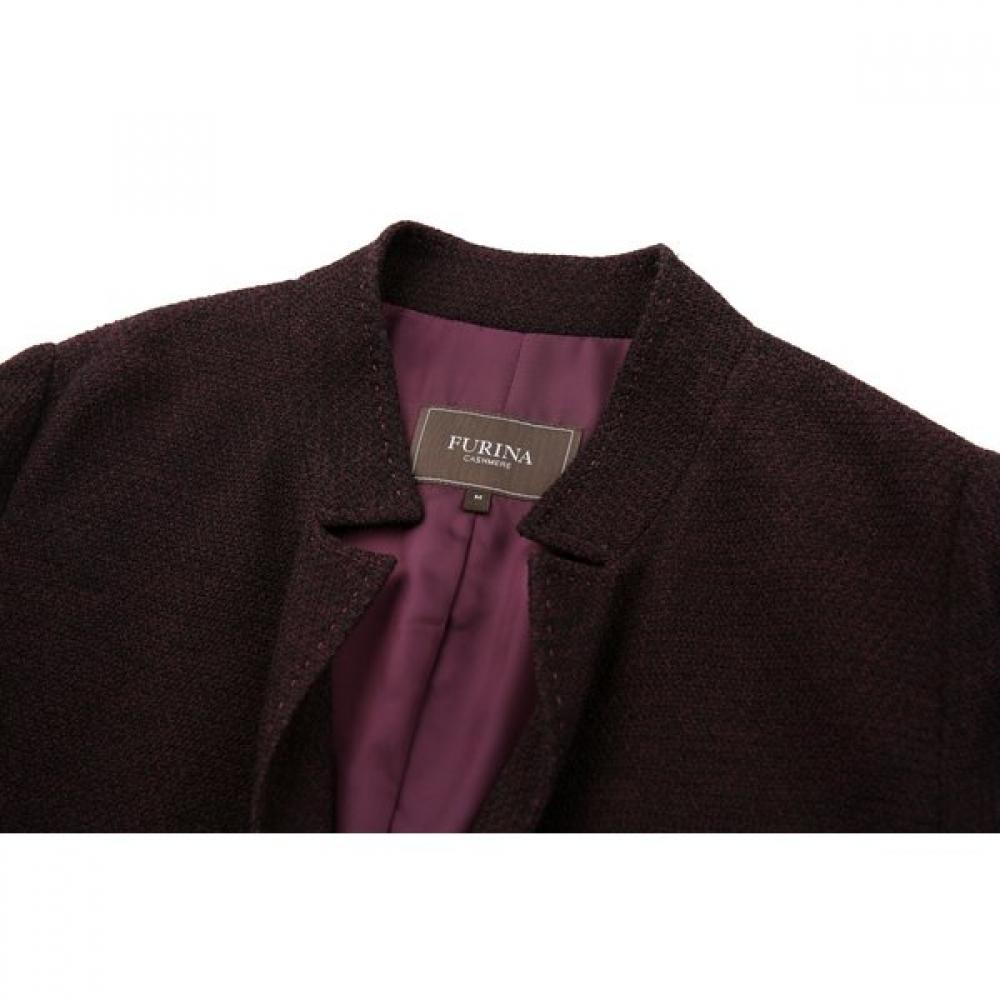 Furina Stand Collar Wool Blend Coat