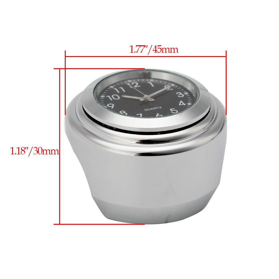 Motorcycle Handlebar Clock Waterproof Luminous Quartz Watch Universal for 7/8" 1" Handlebars Bike Scooter
