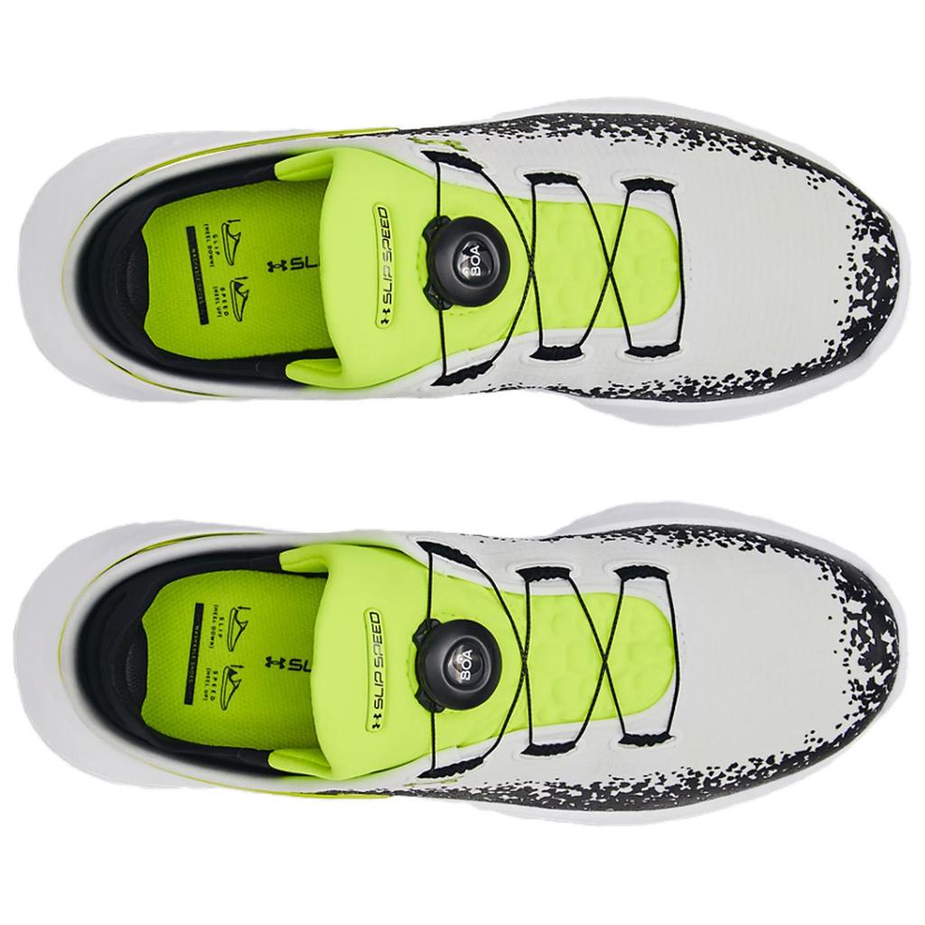 Under Armour SlipSpeed Mega Hvit High Vis Gul Unisex Sneakers Svart 3028539-107