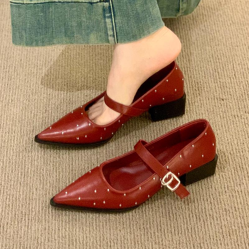 Pointed Toe Women Mid Heels Shoes Shallow Luxury Shoes Autumn Designer Womens Pumps 2025 New Elegant Zapatos De Mujer