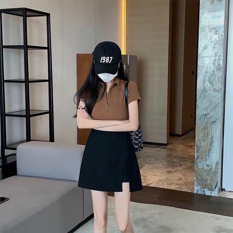 Plus Size High Waist Slimming Irregular Bodycon Skirt - Sexy Tummy-Concealing Slit Skirt for Women (Spring/Summer)