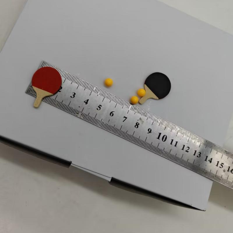 

Mini Doll House Decoration Model, Mini Table Tennis Racket Set Model, Shooting Scene Props 1Set