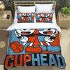 Cuphead Cartoon Printed Bedding Sets Exquisite Bed Supplies Set Duvet Cover Bed Comforter Set Bedding Luxury Birthday Gift