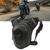 Motorcycle Drop Leg Bag with Reflective Strip Water Resistant Waist Pack for Outdoor Hiking Traveling Fishing Carbon Fiber Style