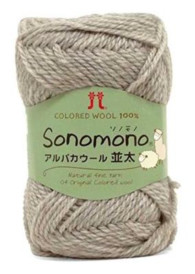 Hamanaka Sonomono Lana de Alpaca Paquete Mediano de Hilo 2014, Color. 62, Gris, 40g, Aprox.. 90m, 5,
