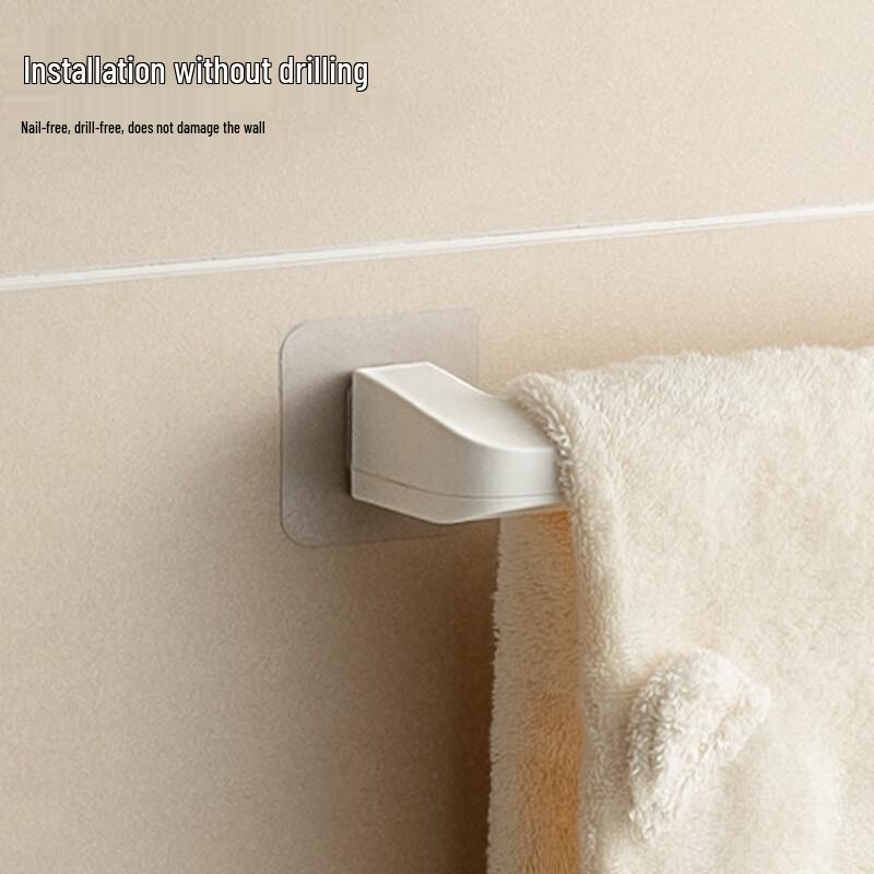 

Punch-Free Bathroom Towel and Storage Rack