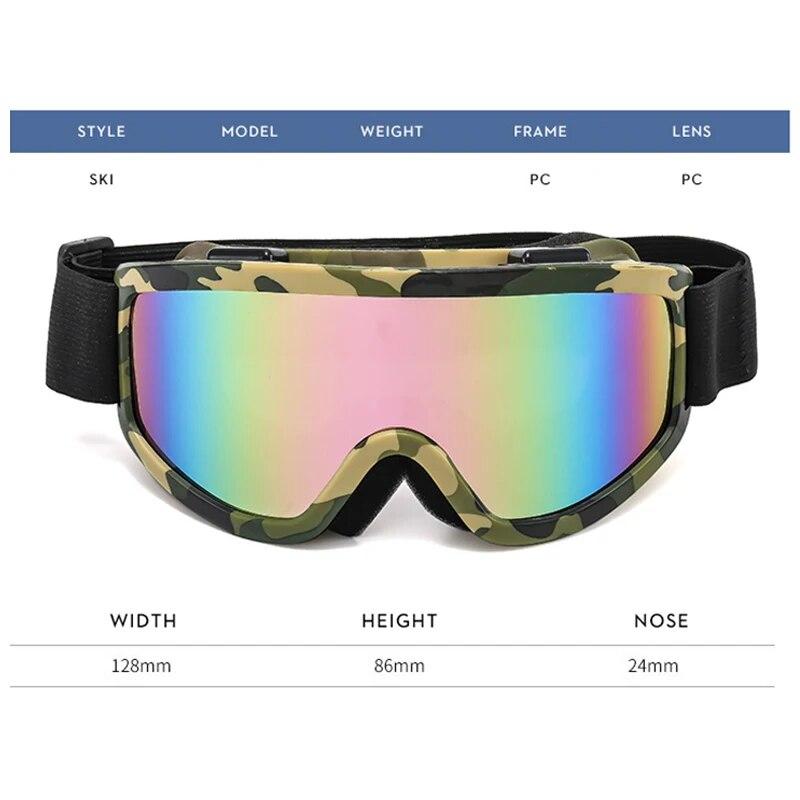 Ski Goggles Winter Anti-Fog Snowboard Skiing Glasses Outdoor Sport Snow Snowboard Goggle Motorcycle Windproof Camouflage Goggles