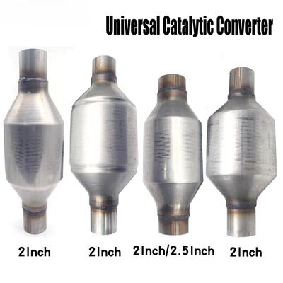2 Inch/2.5 Inch Outlet 400cells Ceramic Core High Flow Round Catalyst Universal Catalytic Converter Stainless Steel Ceramic Filter