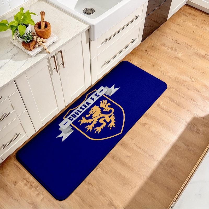 Chelsea FC Print Flannel Kitchen Mat Christmas Soft Area Rug Non Slip Floor Carpet Home Decoration