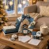 Einzigartiges Weihnachtsgeschenk für Lehrer, Weihnachts-Stoffkranz DIY-Set, Patchwork Anfängerfreundlich, Handgefertigte Bastelgirlande, Materialdekoration