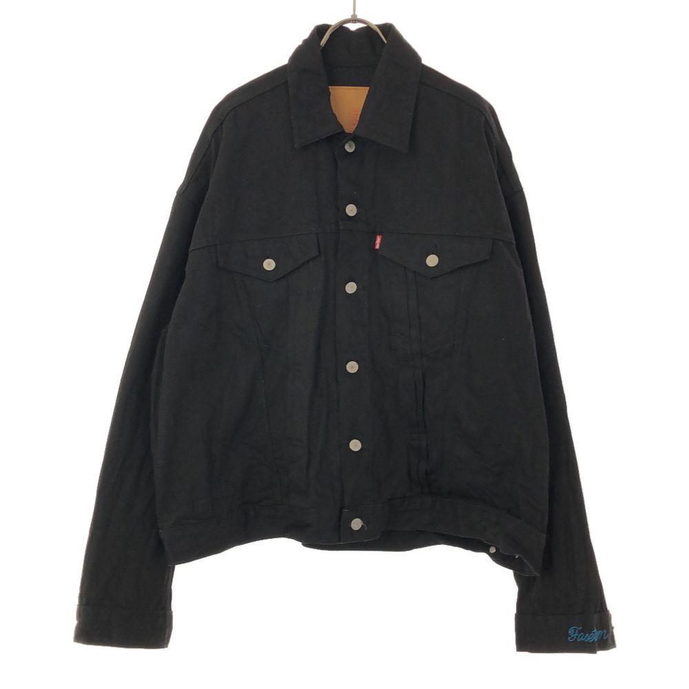 LEVI STRAUSS & CO. Denim Jacket L black Denim jacket with suspenders Men's Used