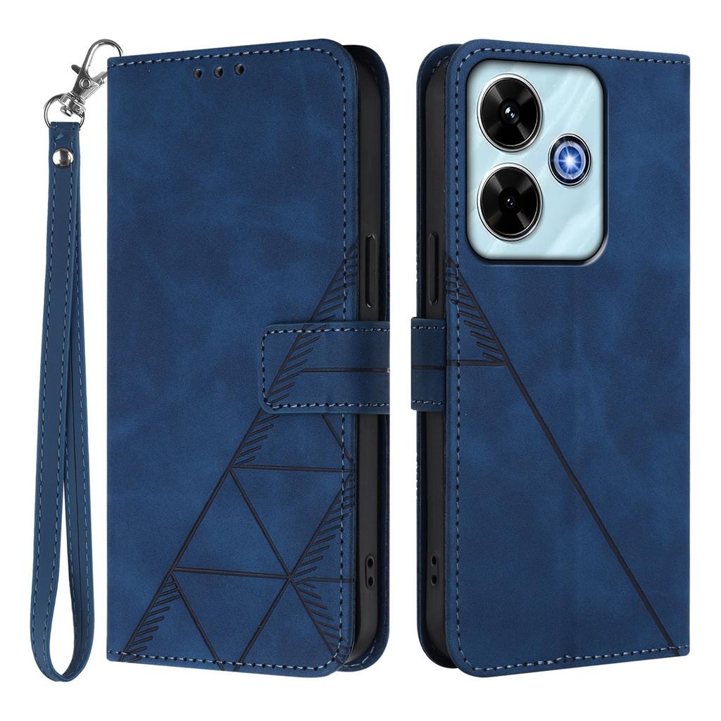 For Xiaomi Redmi 13 4G/Xiaomi Poco M6 5G/Xiaomi Poco M6 Plus 5G/Xiaomi Redmi 13x 4G Leather Case with Hand Strap Wallet Stand Phone Cover