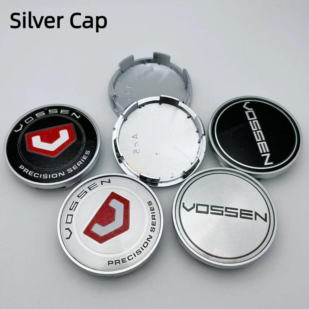 4pcs 65mm Vossen Logo Emblem Car Wheel Center Caps Auto Rim Center Cover Replace Car Accessories