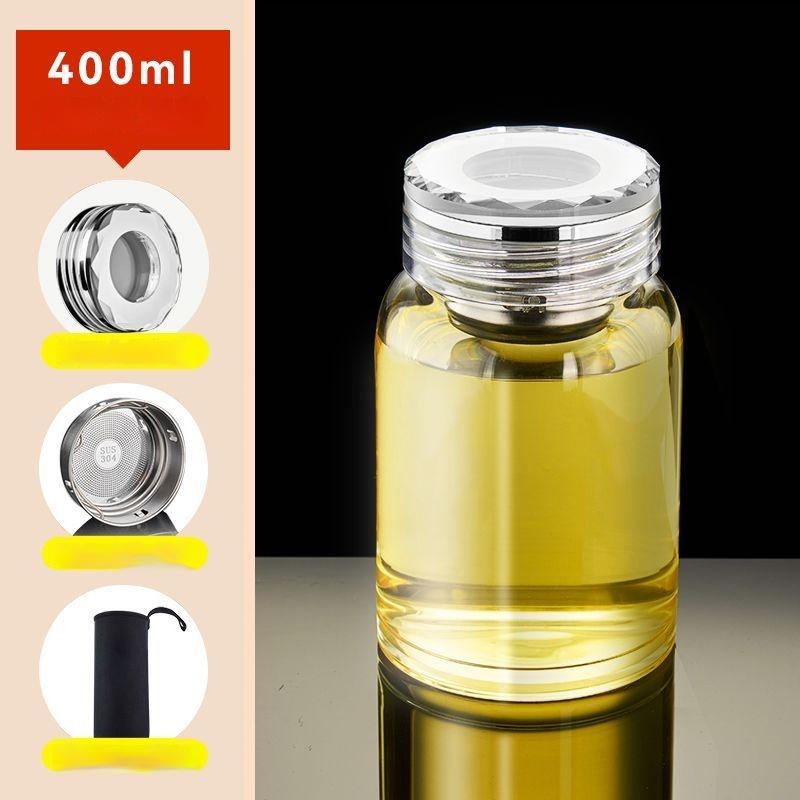 GIANXI Outdoor Travel Portable Cup High Temperature Resistant Large Capacity Glass Tea Cup With Tea Filter Water Separation