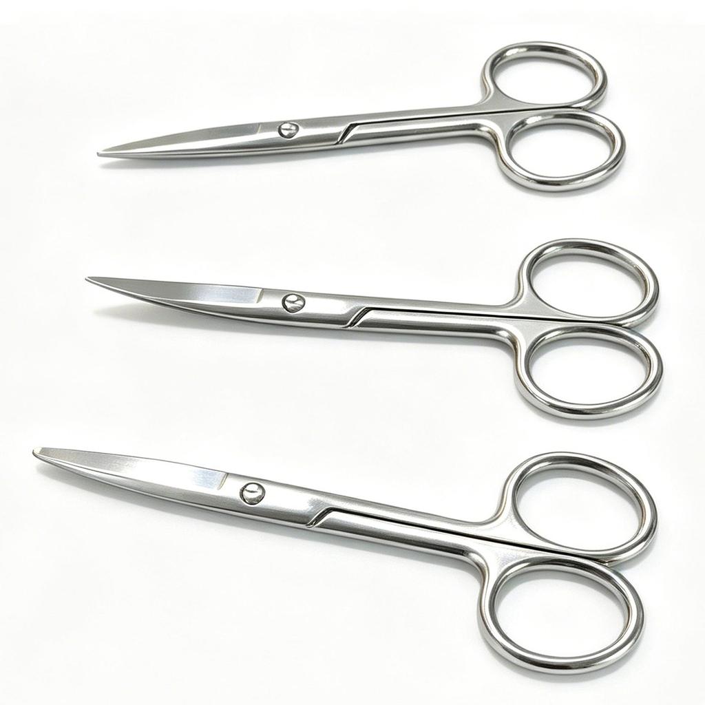 Stainless Steel Straight & Bent Tip Scissors for Gauze, Suture Removal, Tissue Trimming, Teaching & Beauty.