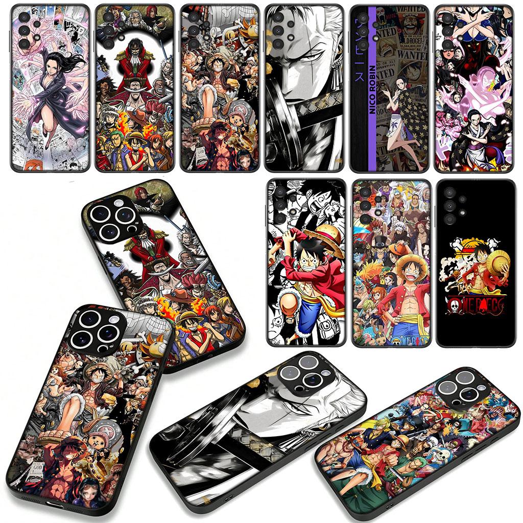 for Samsung Galaxy A36 A17 A26 A07 A35 A54 A53 A13 A33 A34 S8 S9 S20 S21 FE S10 Plus Phone Case Nico Robin Zoro One Pieces Luffy