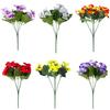 Artificial Pansy Silk Flowers DIY Wedding Floral Arrangement For Home Hotel Outdoor Garden Room Home Table Vase Decor