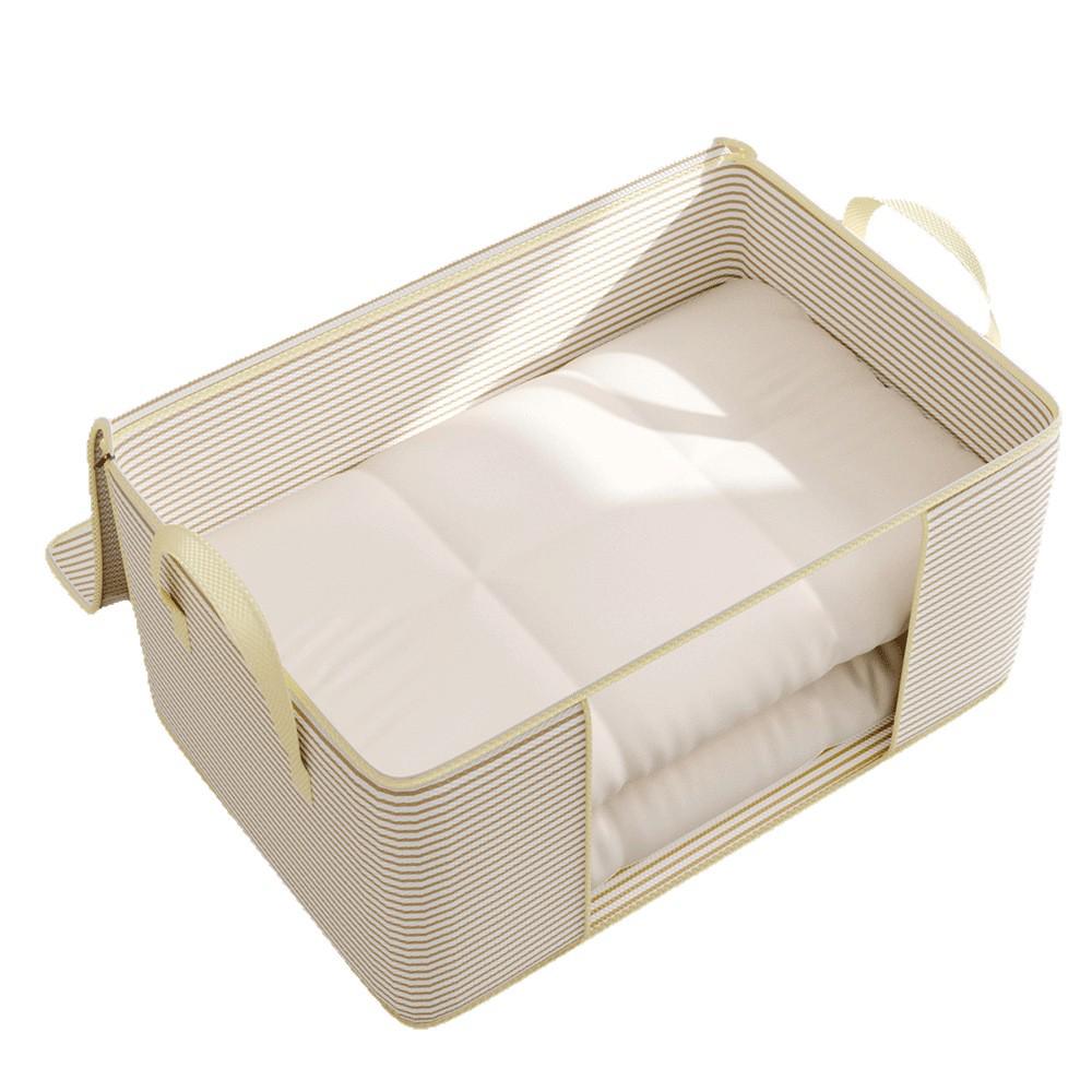 Visible Storage Bag, Large Capacity: Thickened 120g Fabric for Clothes, Quilts, and Household Organization.