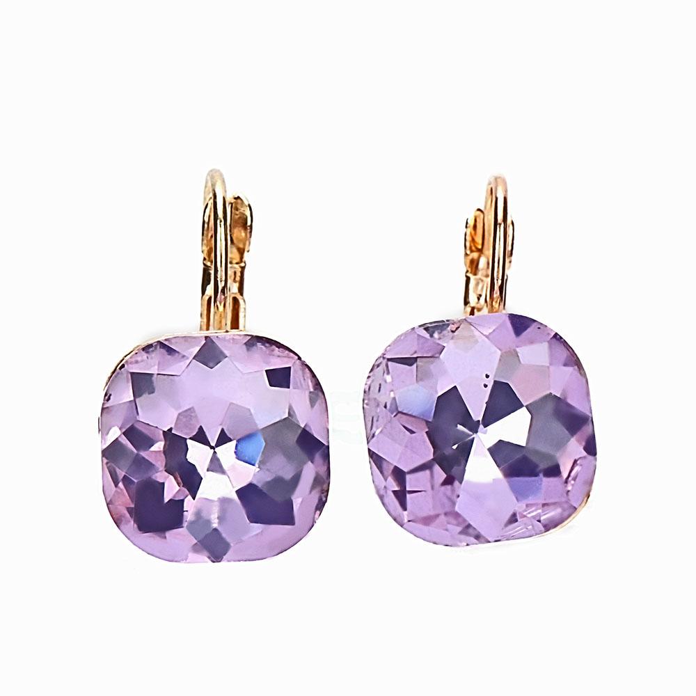 Korea Style Women Square Crystal Rhinestone Trendy Ear Studs Drop Earrings Fashion Wedding Jewelry