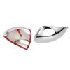 2PCS Rear View Mirror Covers Chrome Glossy Back Adhesive Replacement for FIAT 500X 2014‑2019
