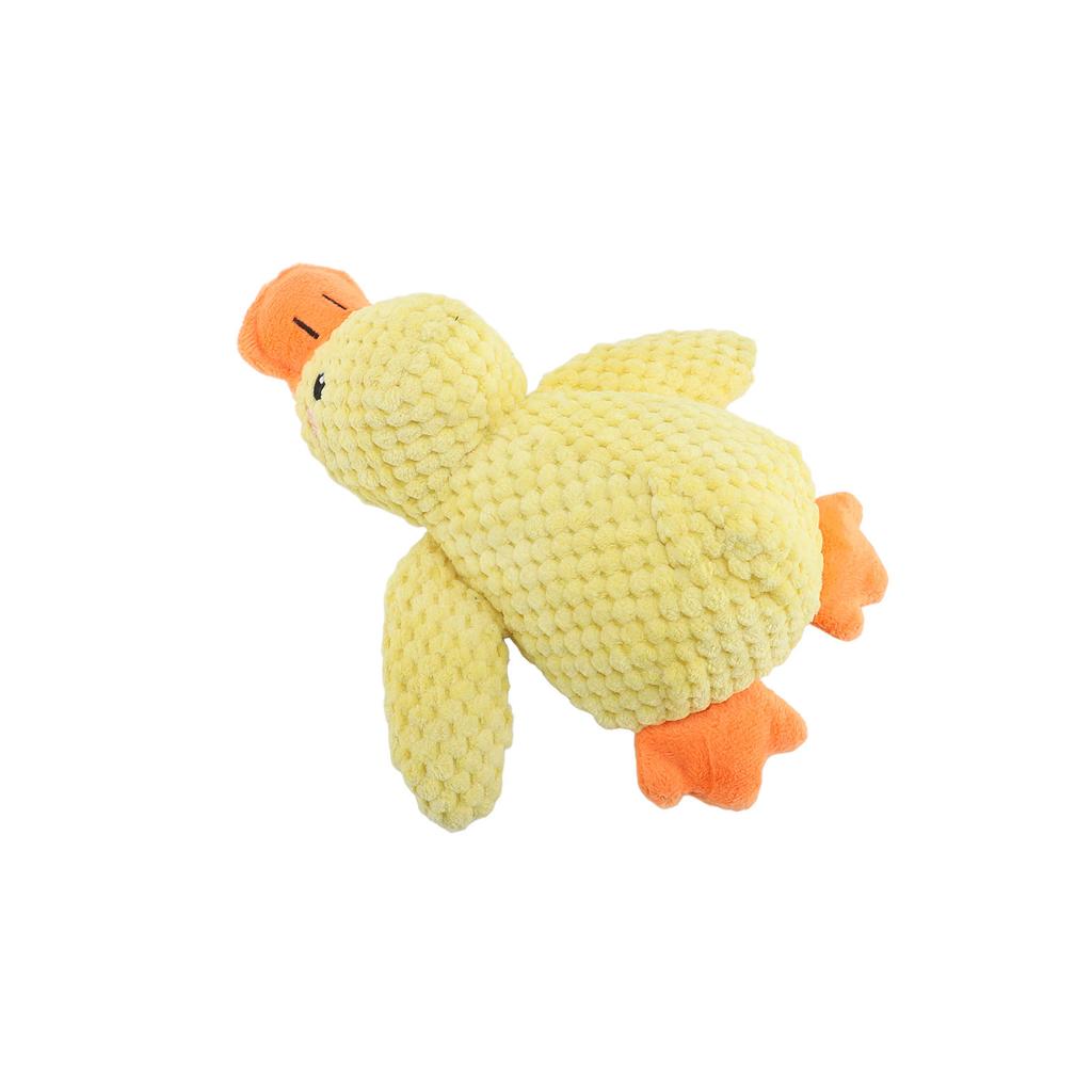 Dog Plush Squeaky Toy Bite Proof Oft Washable Cute Duck Look Stuffed Dog Toy for Home Indoor