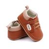 New Baby Boy Shoes Casual Soft Sole Retro Leather Sport Sneakers Toddler Rubber Sole Anti-slip First Walkers