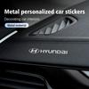 4pcs Metal Car 3D Emblem Trunk Personalized Sticker Badge Decal For Hyundai Ioniq Sonata Elantra Solaris Creta Accent SantaFe XX31