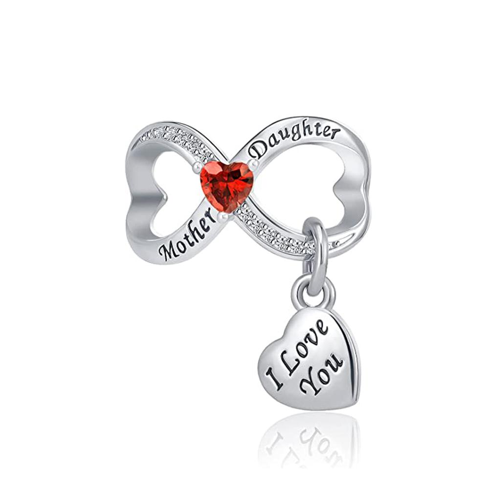 New 925 Silver Pink Heart Envelope Pendant Bead Charm Bracelet Necklace Jewelry Accessories for Women Girls