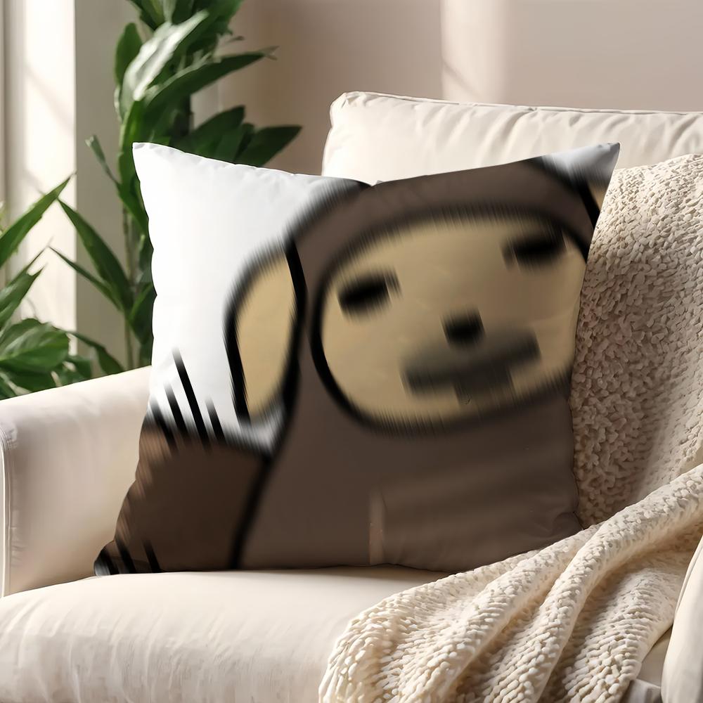 funny kawaii nNudaeng Dog Meme cushion cover For Pillow Printing Sofa Decoration Home Car Room Coffee Office Nordic Simplicity