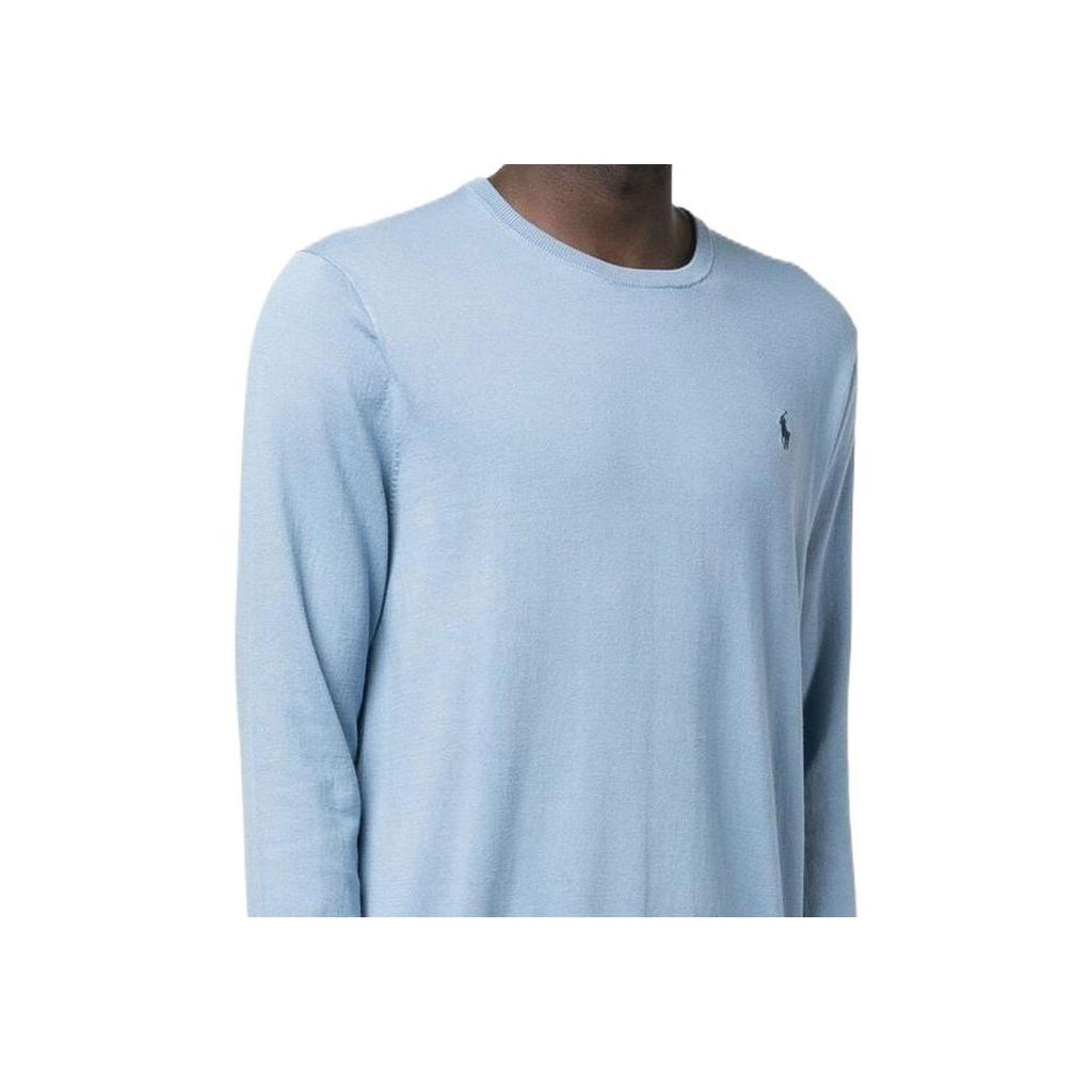 Polo Ralph Lauren Logo Embroidered Solid Color Casual Sweatshirt Men sweatshirt Blue 710890558-004