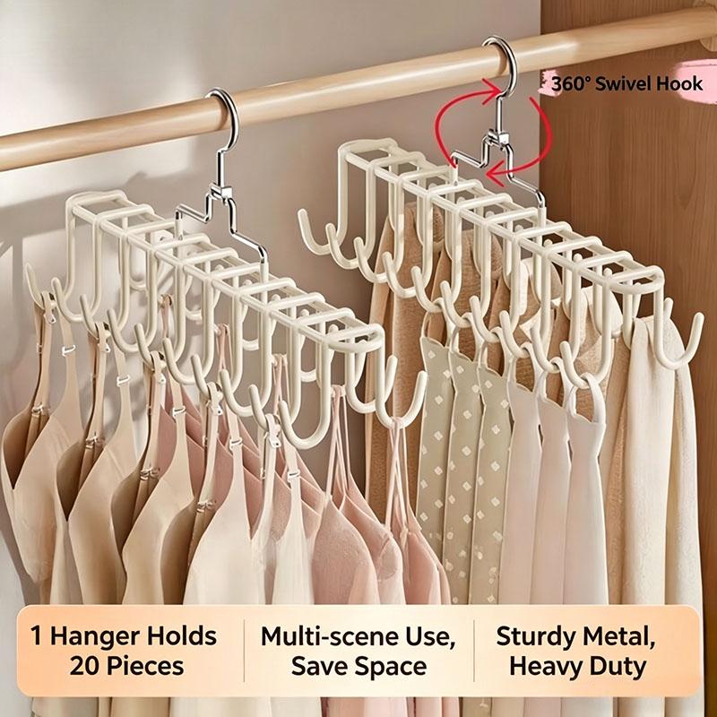Space Saving Multi Hook Hanger 360 Degree Rotating Hook For Bras Camisoles Tank Tops In Wardrobe