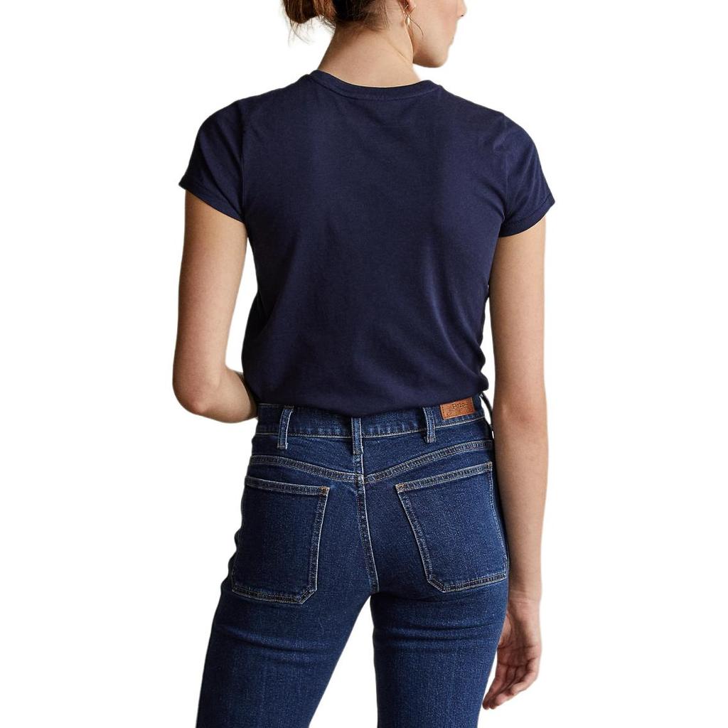 Polo Ralph Lauren Logo Letter Print Crew Neck Short Sleeve T-Shirt Women Tops WMPOKNINC020014-410
