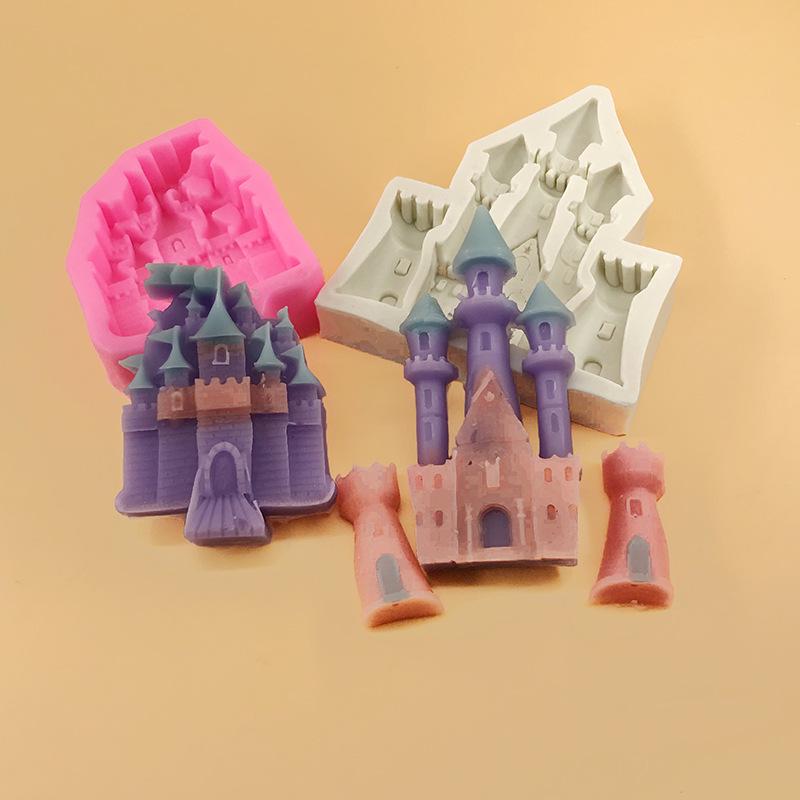 European Castle Silicone Mold for Cake, Chocolate, Fondant, Candle Making, and Epoxy Crafts.
